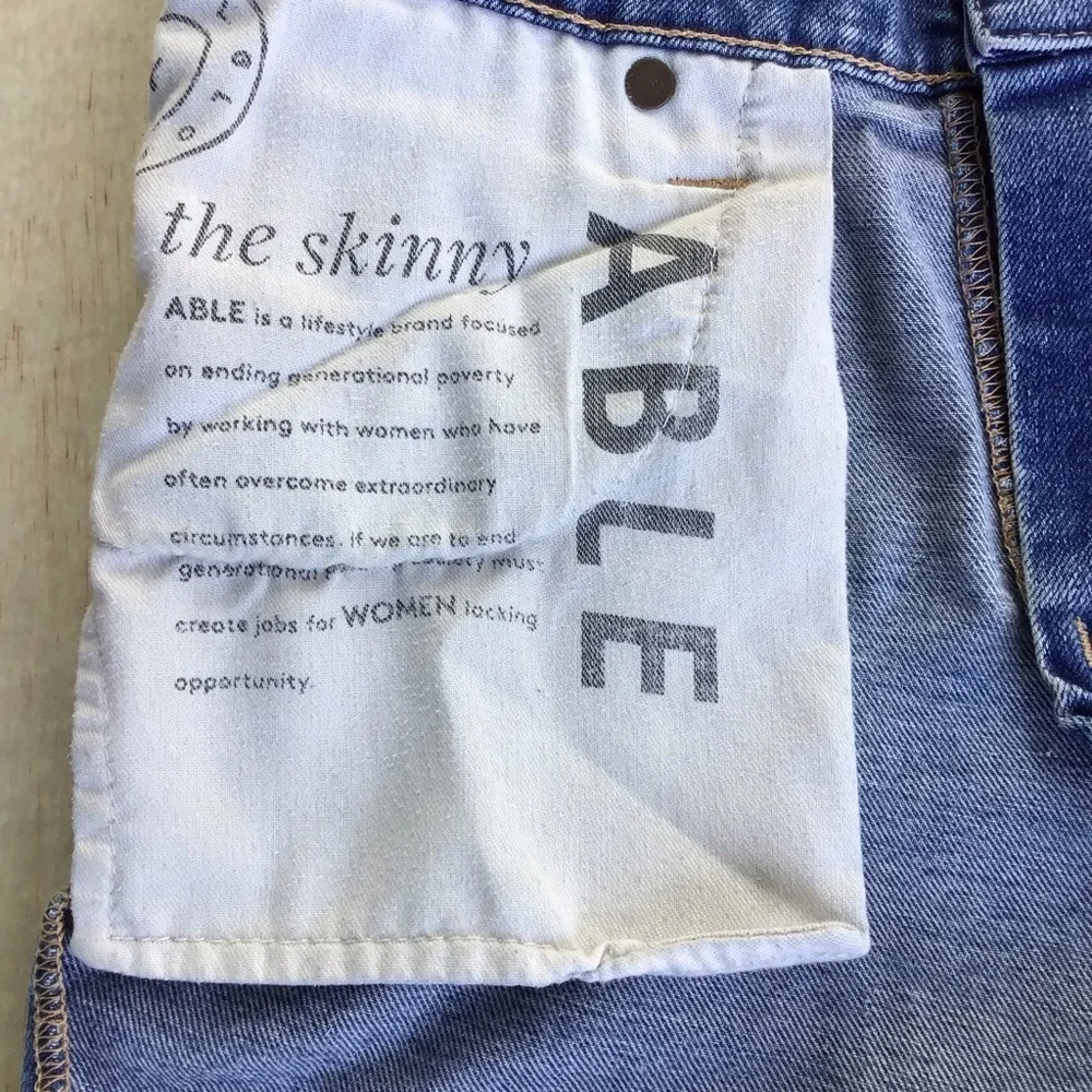 Able Women's Light Blue Ankle Jeans - Picture 7 of 14